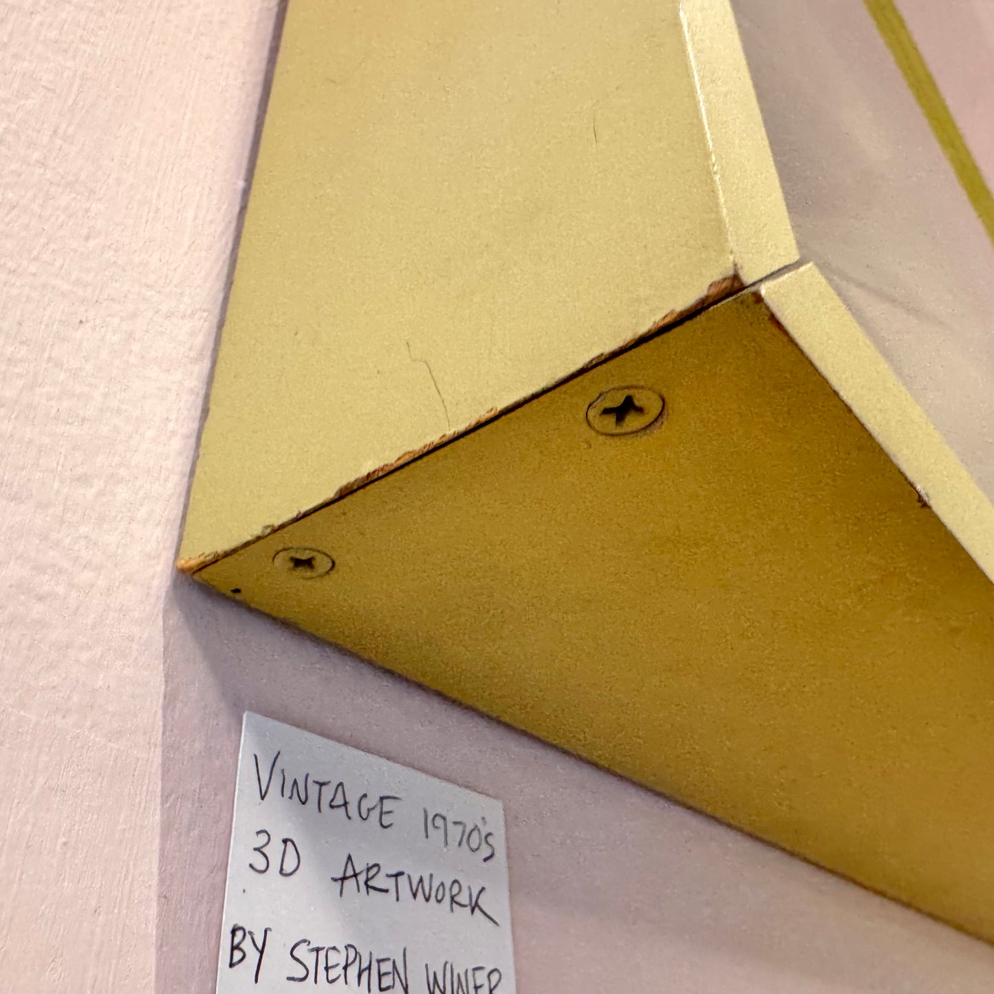 Vintage 1970's Framed 3D Artwork by Stephen L. Winer for Greg Copeland Inc.