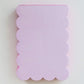 Scallop Edged Notepad | Lilac + Hot Pink Edge