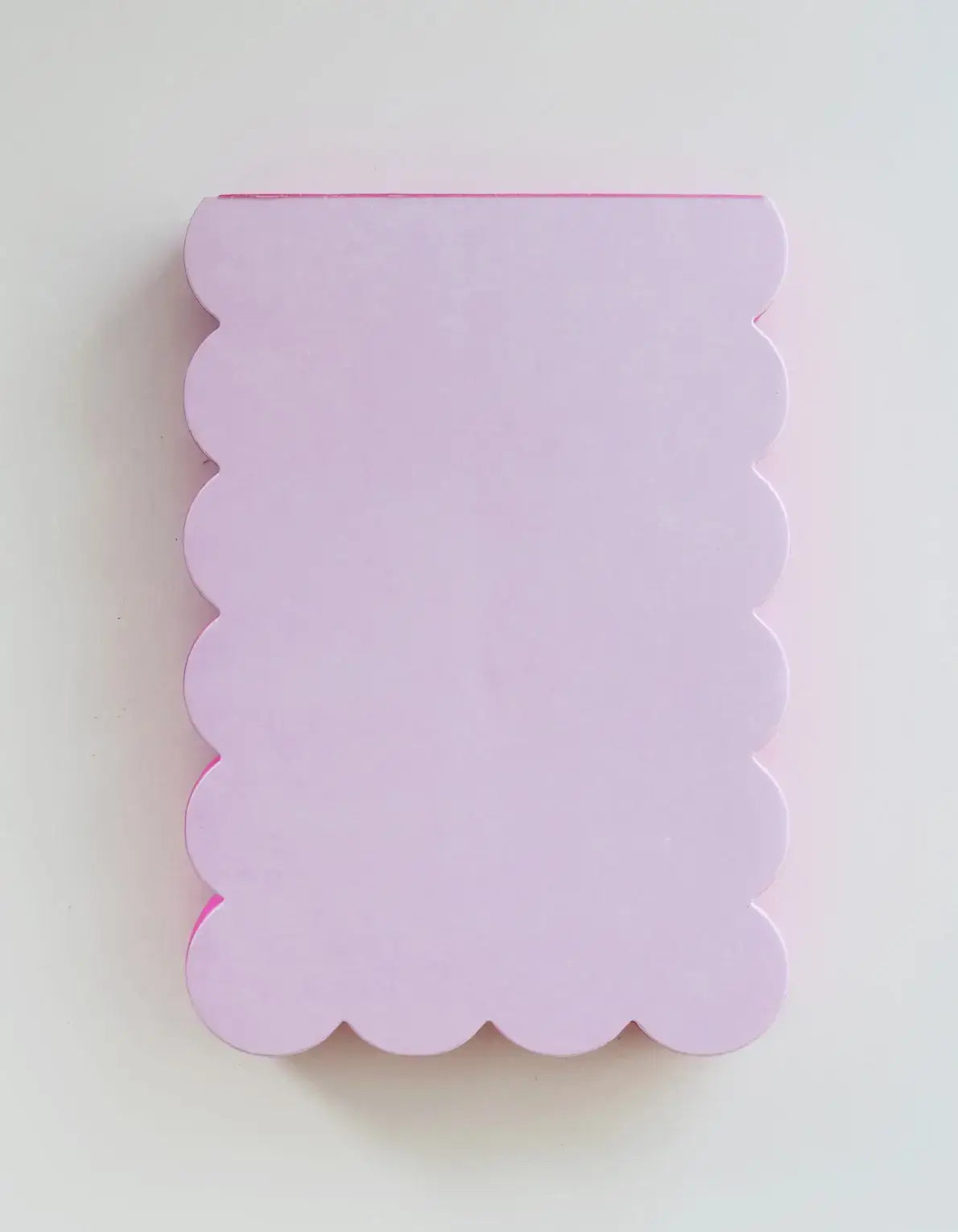 Scallop Edged Notepad | Lilac + Hot Pink Edge