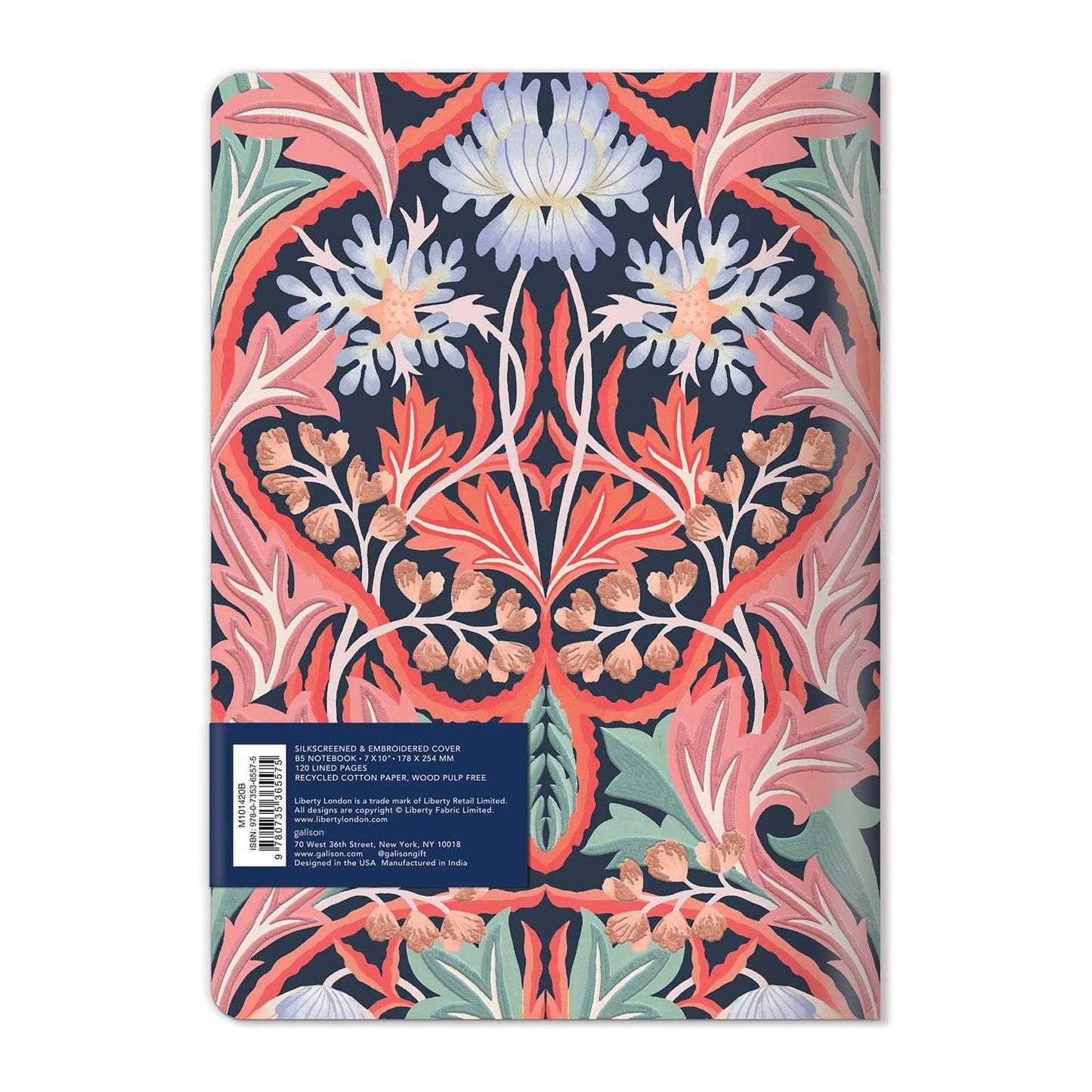 Liberty Handmade Embroidered Journal Notebook