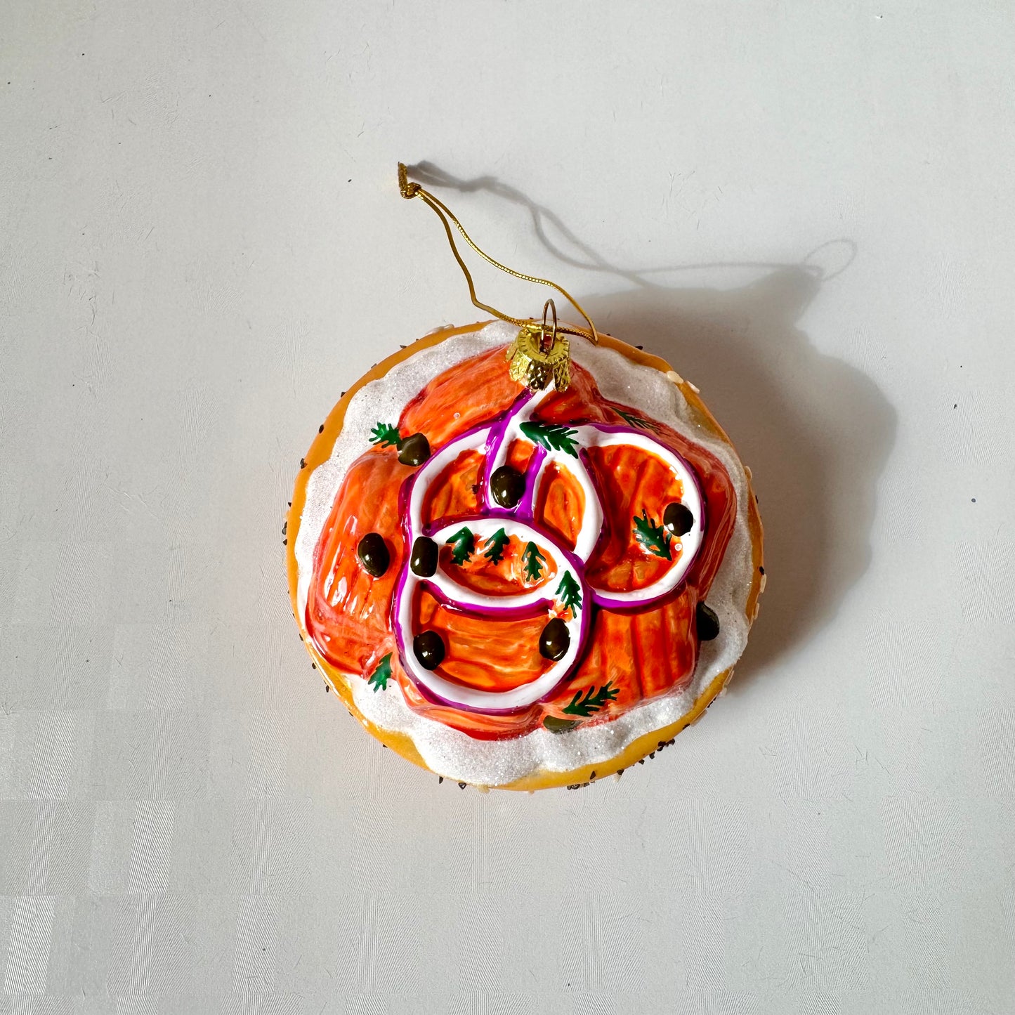 Bagel With Lox Holiday Ornament