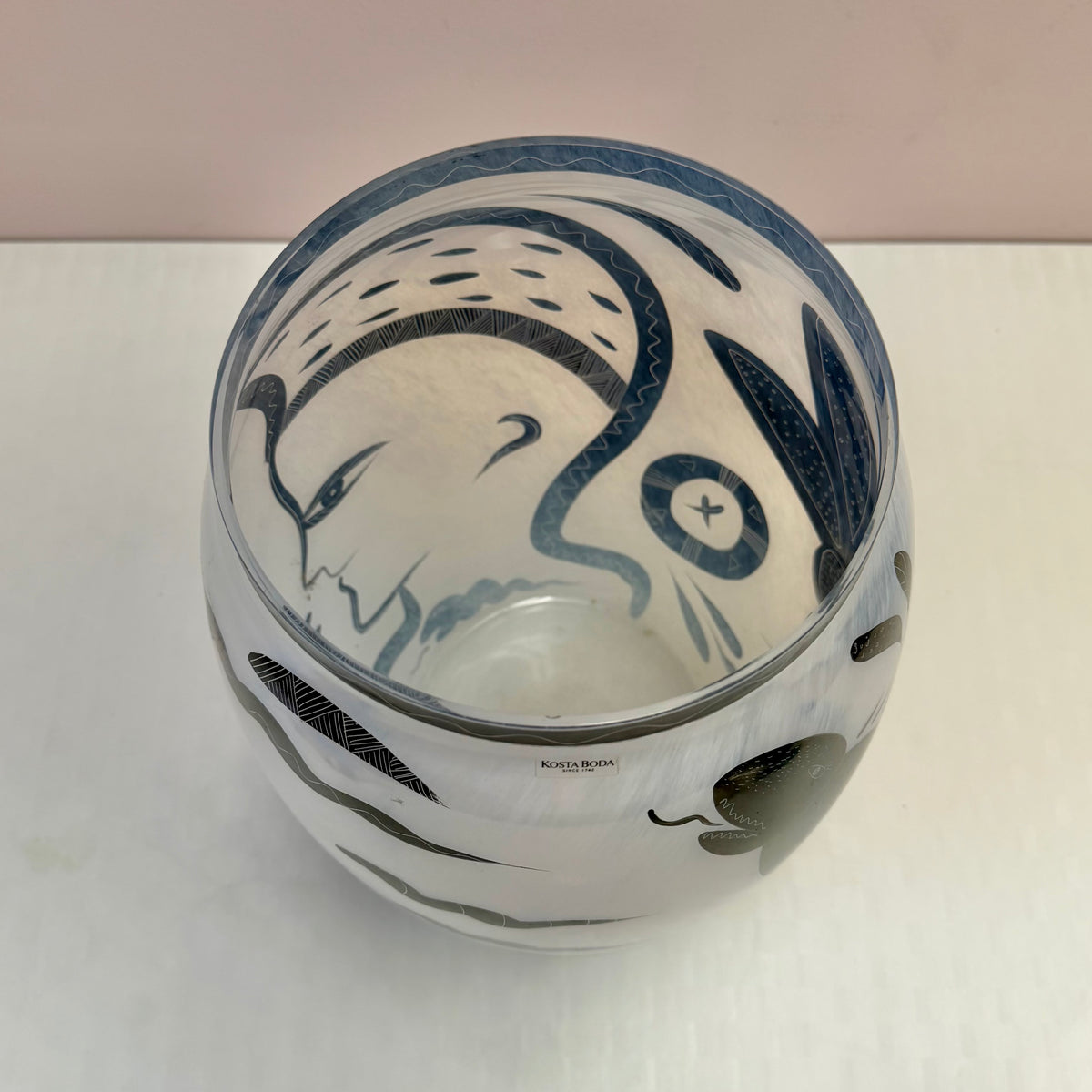 Vintage Kosta Boda Caramba Art Glass Vase by Ulrica Hydman-Vallien