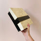 Vintage Maitland Smith Style Black and Cream Tessellated Stone Box
