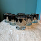 Vintage Set of 6 Dorothy Thorpe Style Silver Fade Cocktail Glasses