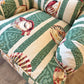 Vintage Green Stripe Shell Upholstered Armchair/item