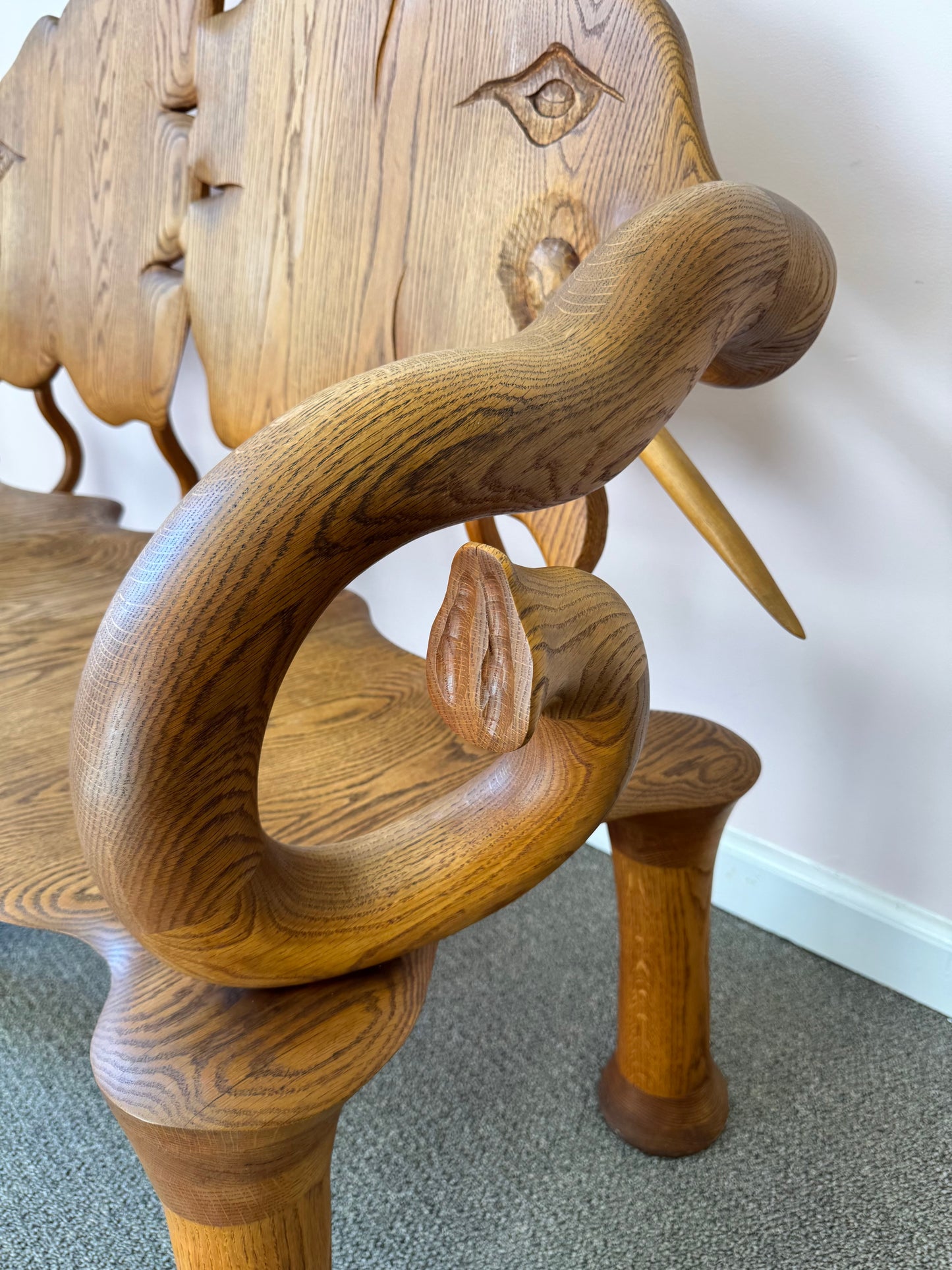 1981 Andrew Willner Elephant Bench/Signed and dated