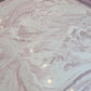 1980’s Triangular Postmodern Pink Marble Resin Coffee Table