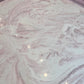 1980’s Triangular Postmodern Pink Marble Resin Coffee Table