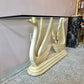 Vintage Swan Console Table with Glass Top
