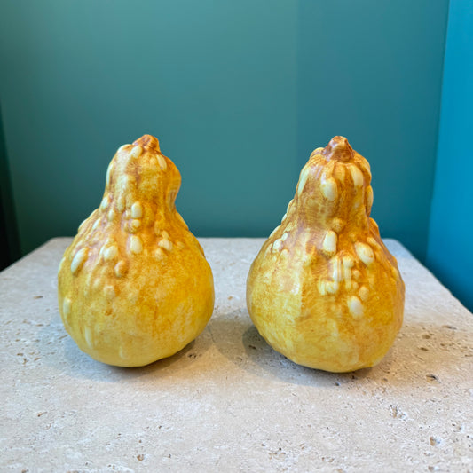 Vintage Ceramic Warty Gourds- Pair