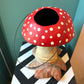 Vintage Inspired Paper Mache Mushroom Candy Bucket