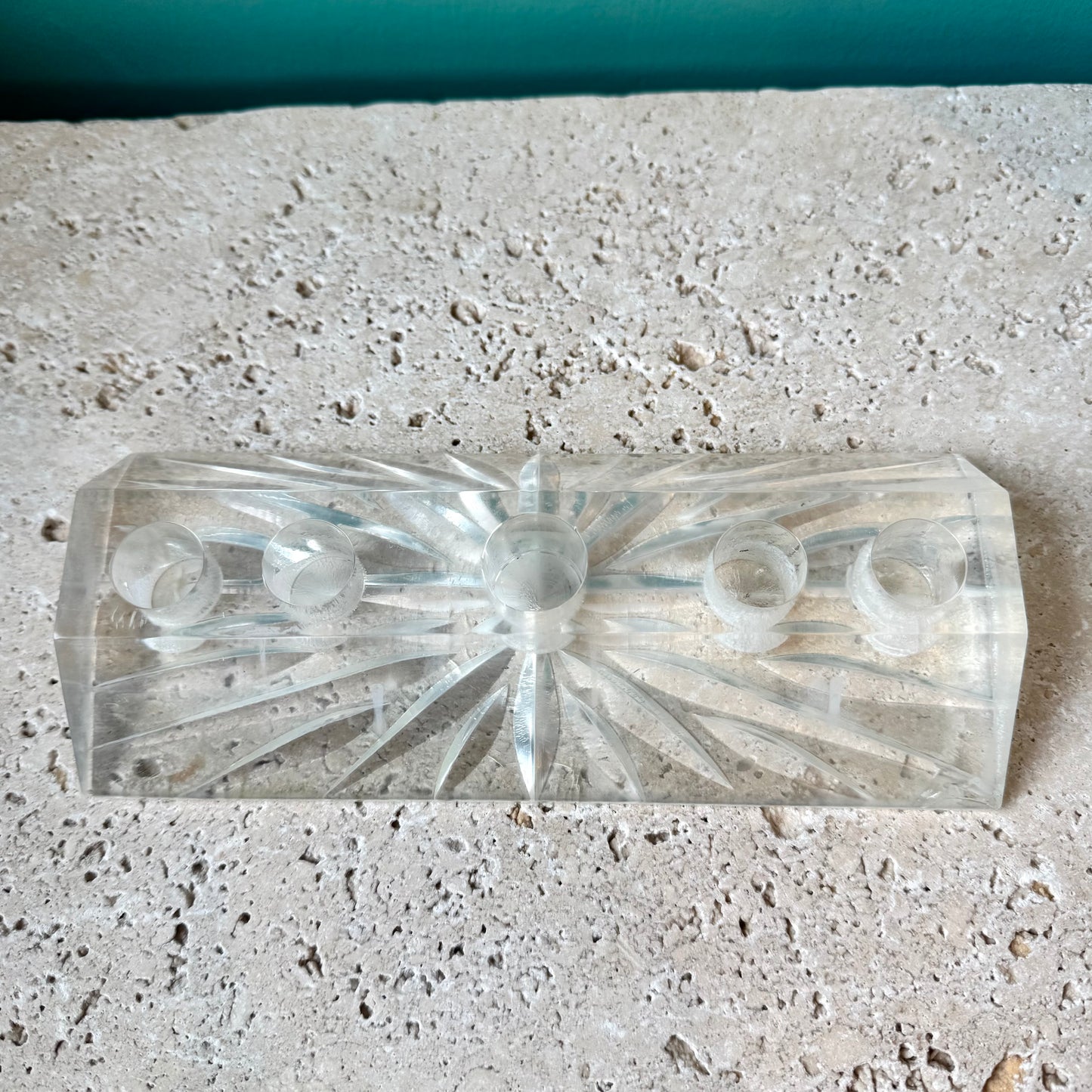 Vintage 1970's Lucite Double-Sided Tabletop Vanity Mirror