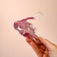 Vintage Pink Murano Glass Style Swan Catchall Dish