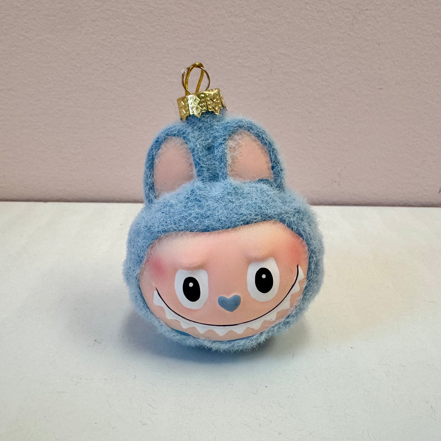 Fuzzy Labubu Style Monster Face Ornament