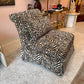 Vintage Velvet Tiger Slipper Chair