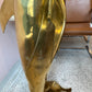 Extra Large Vintage Brass Dolphin Statue