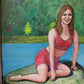 Vintage Original Framed “Bather by the River” Artwork