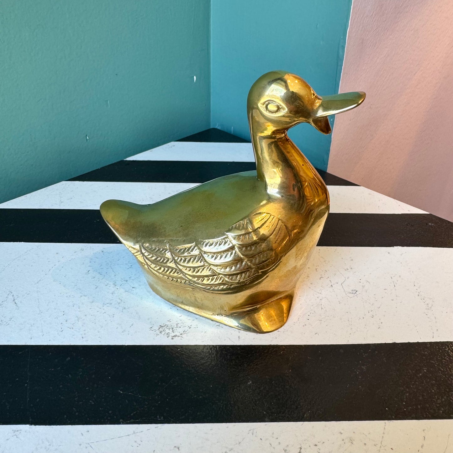 Vintage Brass Duck