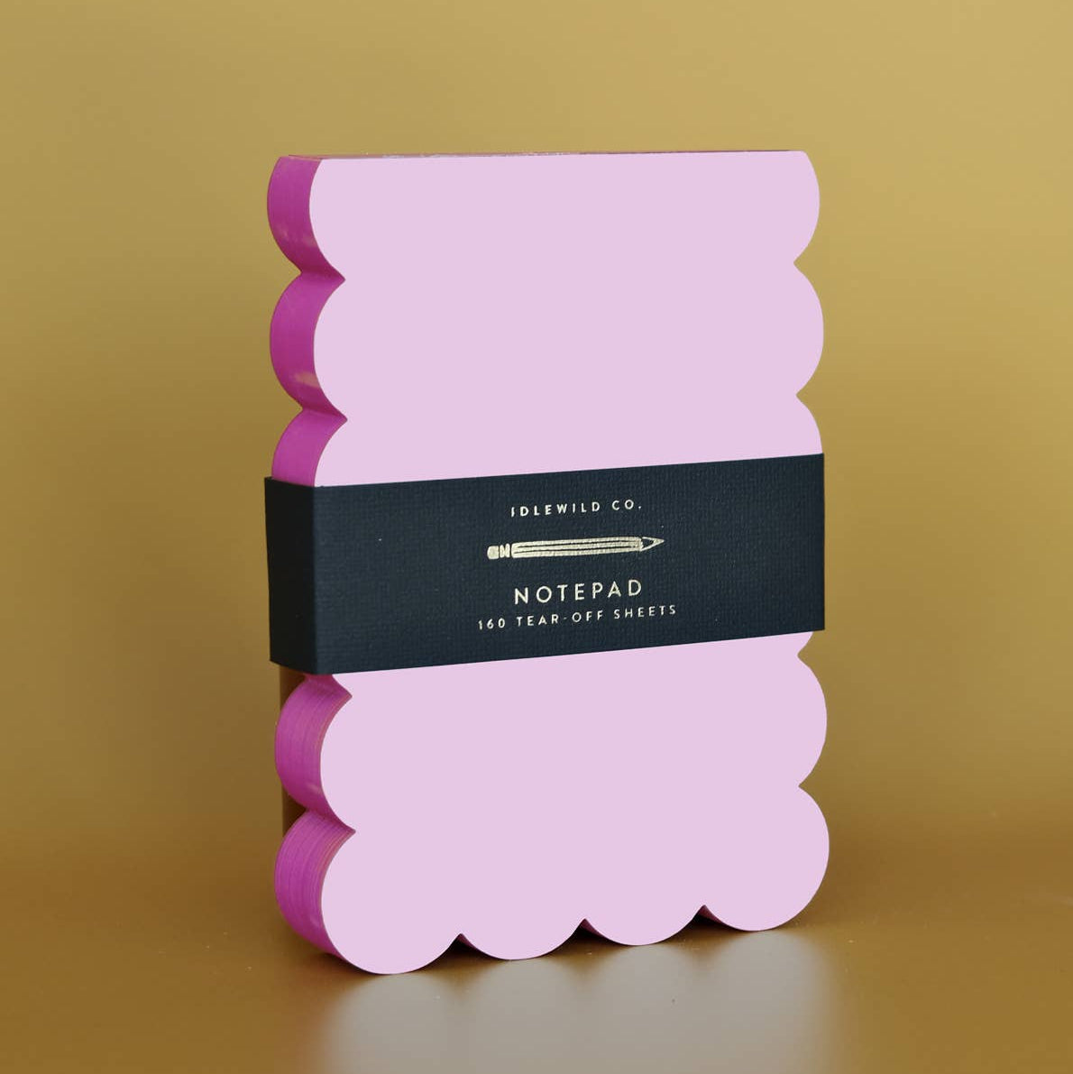 Scallop Edged Notepad | Lilac + Hot Pink Edge