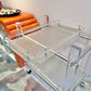 Vintage Lucite Two Tier Rolling Bar Cart