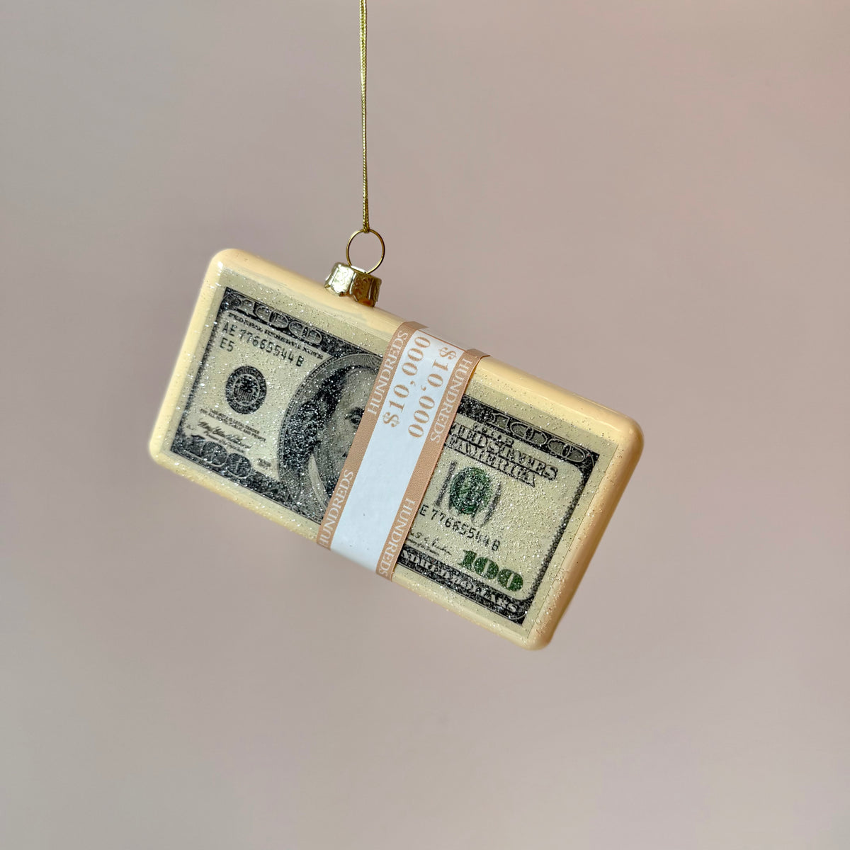 Stack of Hundred Dollar Bills Money Ornament