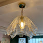 Vintage Mazzega Style Murano Glass Handkerchief Pendant Light Fixture