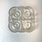 Vintage Lars Hellsten for Skruf Glasbruk "On The Rocks" 4-Section Divided Glass Serving Dish