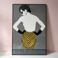 Vintage Framed "Untitled #103" Serigraph Print by Patrick Nagel