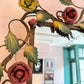 Vintage 1960's Wrought Iron Rose and Vine Mirror