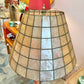 Vintage Capiz Shell Floor Lamp with Sheaf of Wheat Table