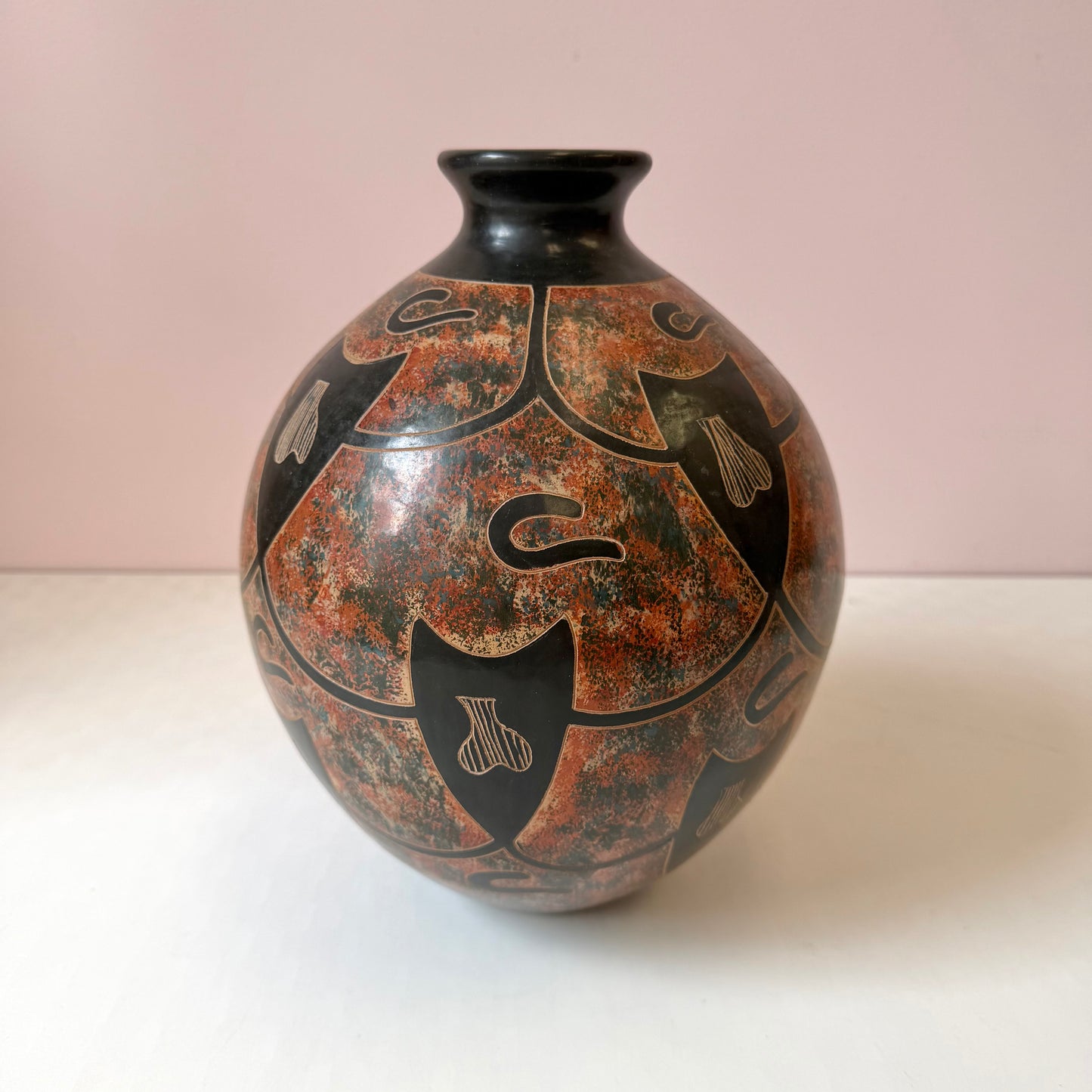 Vintage Mid-Century Nicaraguan Studio Pottery Vase by Aleyda Cano