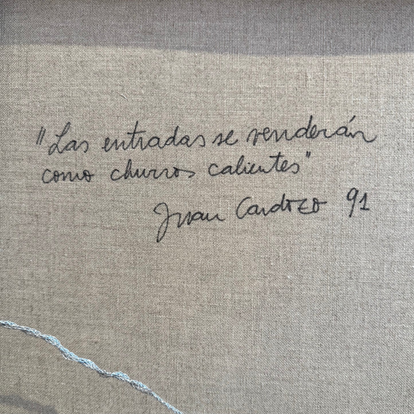 Vintage 1991 Original Artwork Titled "The Tickets Will Sell Like Hotcakes" by Juan Cardozo