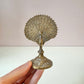 Vintage Small Brass Peacock Figurine