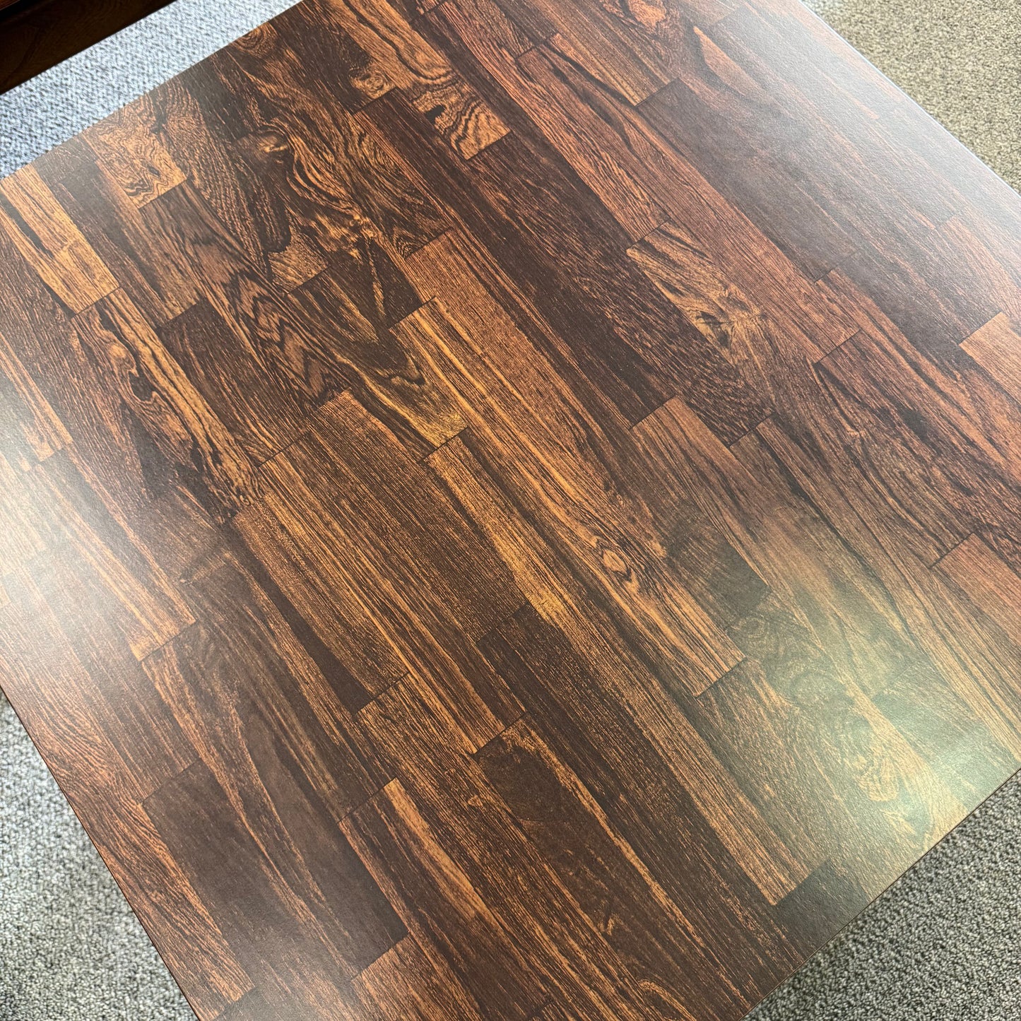 Mid Century Modern Jens Risom Style Walnut and Laminate Floating Coffee/Side Table