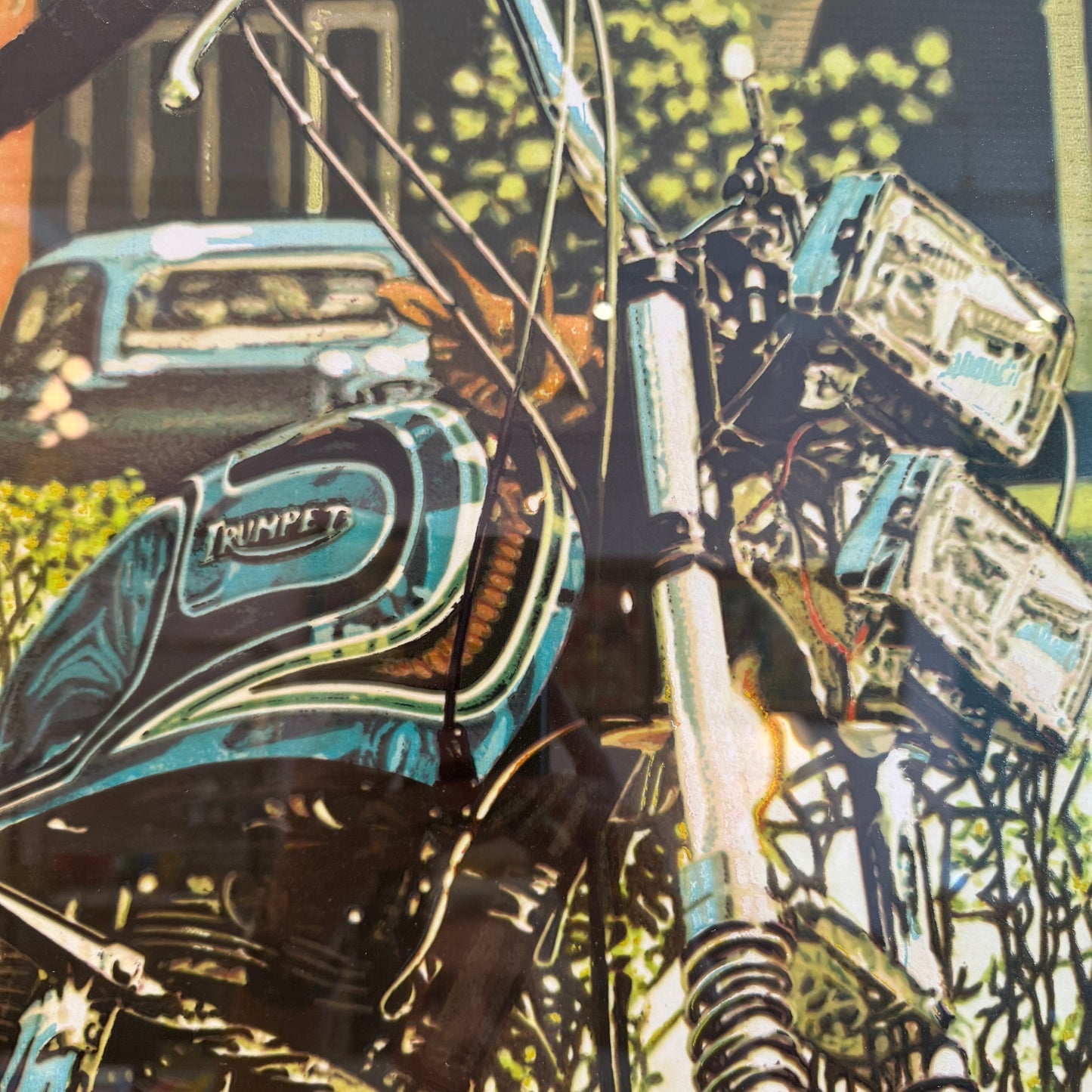 Vintage Limited Edition Screenprint Titled "Triumph Trumpet" by Tom Blackwell