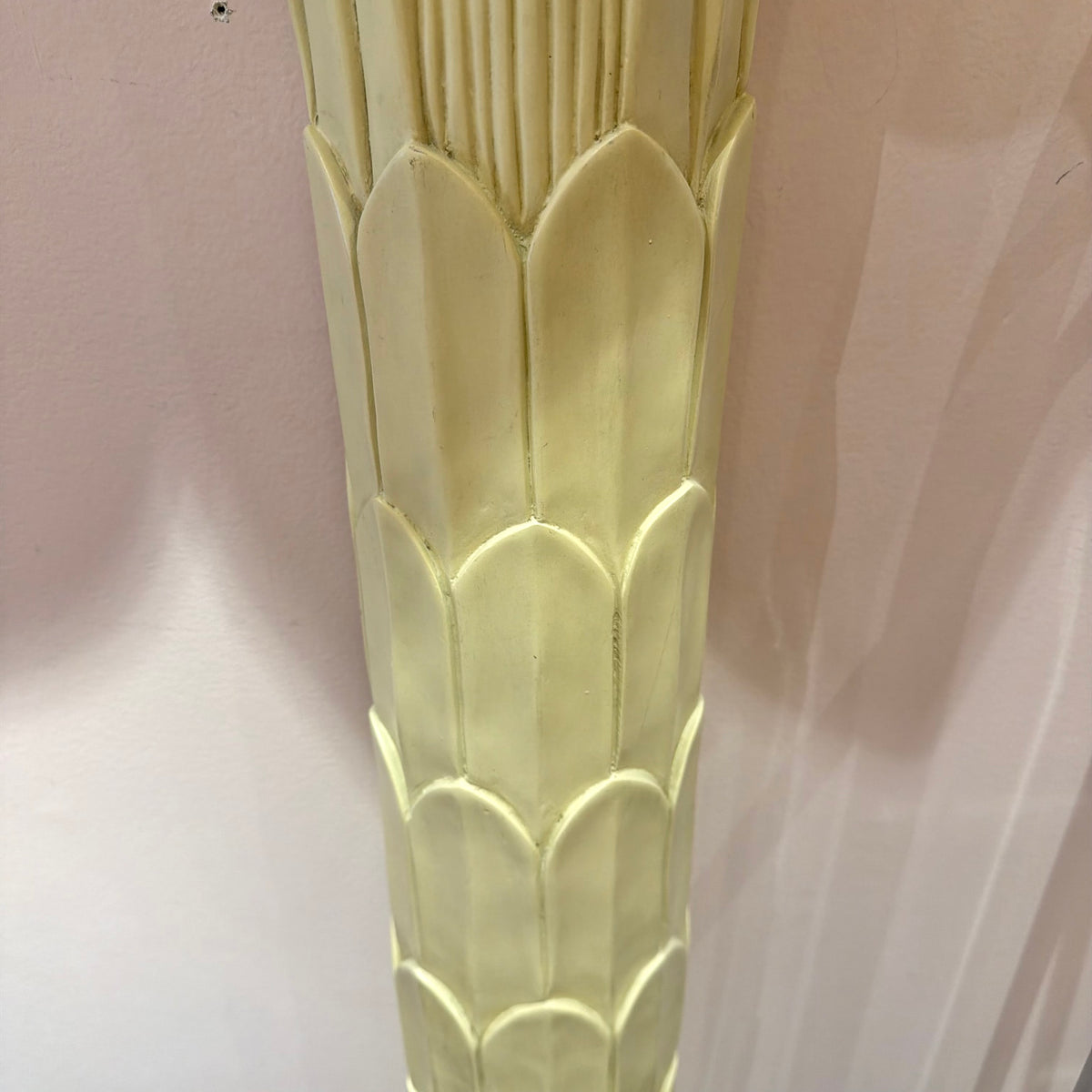 Vintage Hollywood Regency Style Cream Palm Tree Floor Lamp by Casa Bique