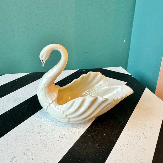 Vintage Porcelain Lenox Swan with Silver Beak