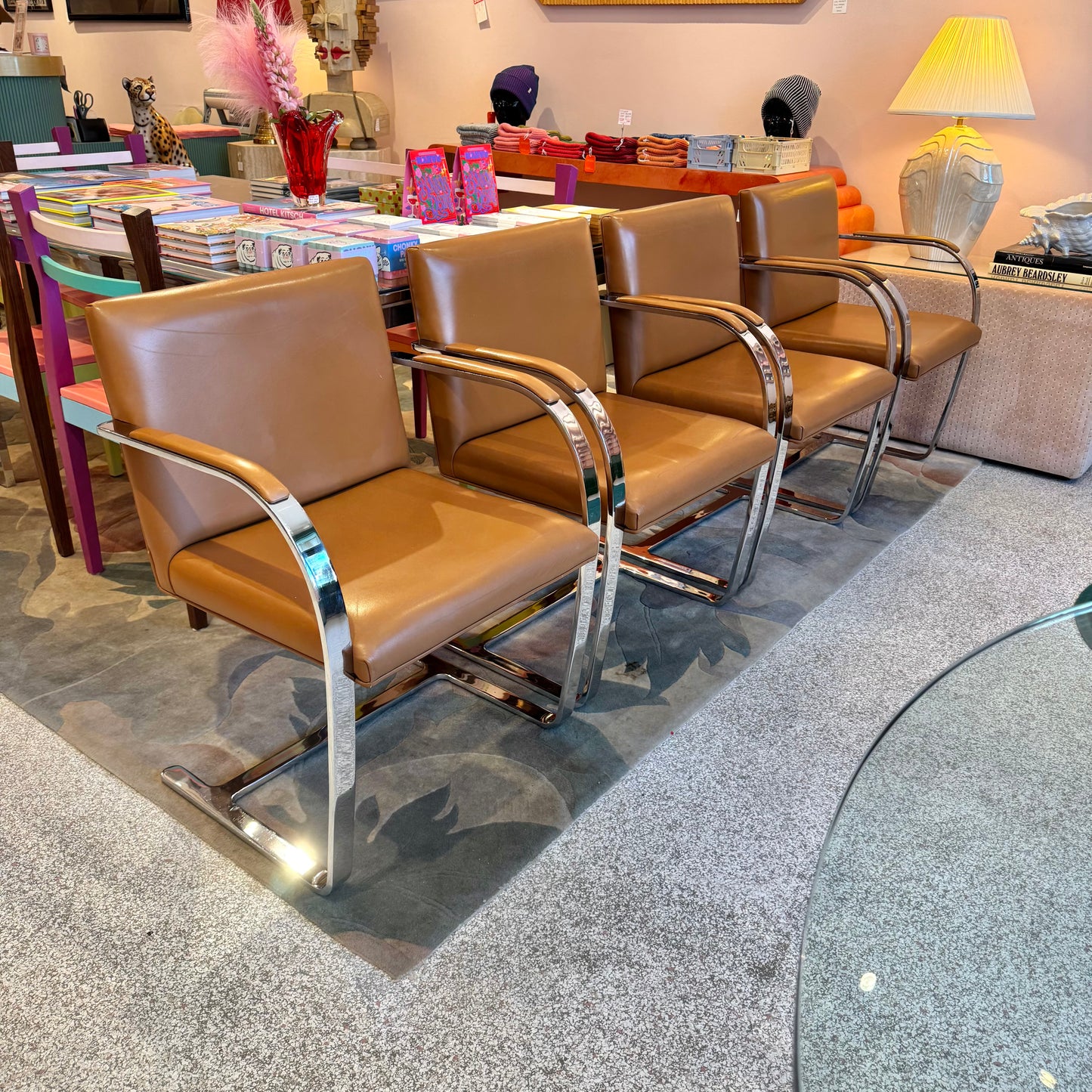 Vintage Set of 4 Brno Chairs by Mies Van Der Rohe