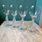 Vintage Set of 4 Bayel France Frosted Crystal Napoleon Cordial Glasses