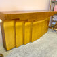 Karl Springer Style Gold Leaf Stepped Console Table
