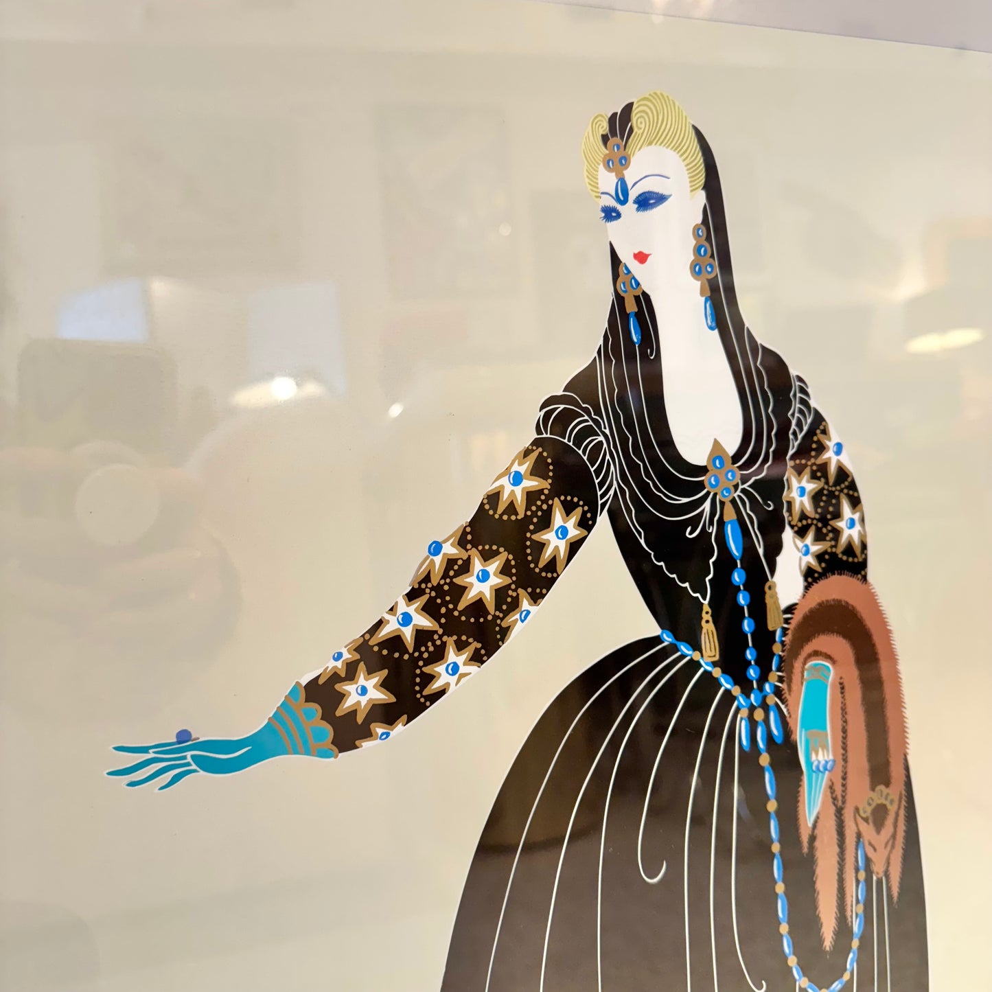 Vintage Art Deco 'Don Juan' Framed Lithograph by Erte