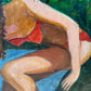 Vintage Original Framed “Bather” Artwork