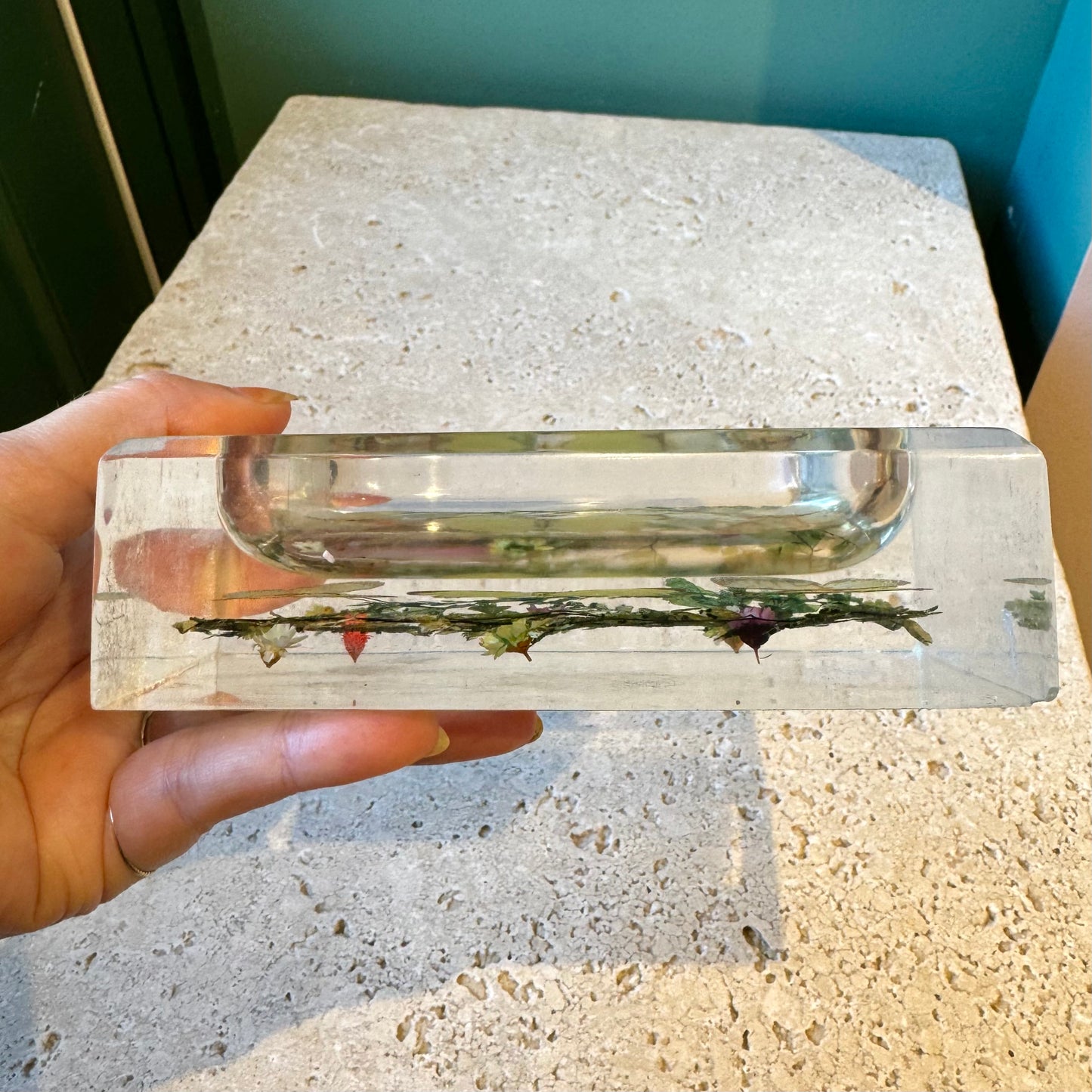 Vintage Lucite Butterfly Soap Dish