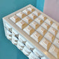 Beige Resin Geometric Decorative Box