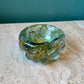 Chunky Vintage Blue and Gold Murano Glass Ashtray