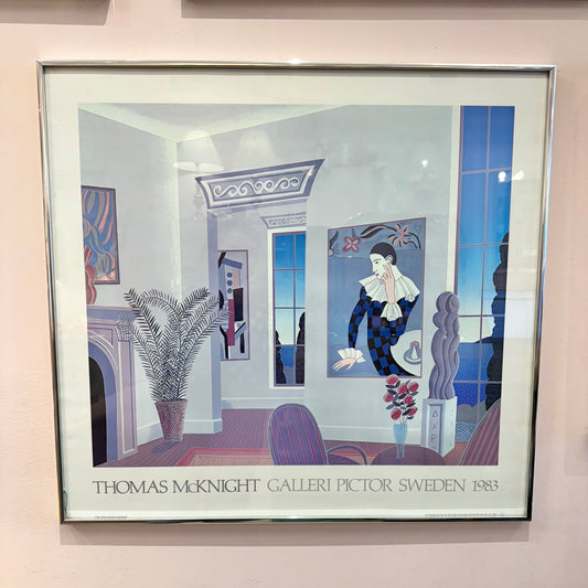 Vintage Framed Thomas McKnight 'Harlequin' Print