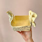 Vintage CT Designs Plastic Ribbon Box with Silver Accents