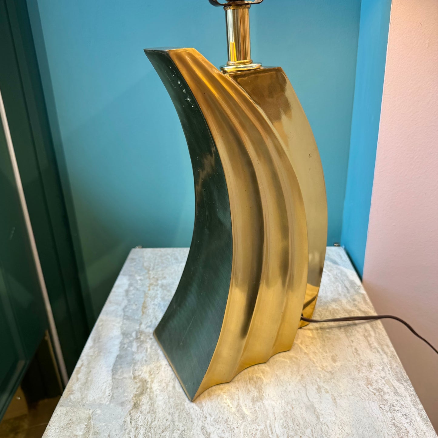 1970’s Pierre Cardin Style Brass Lamp