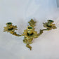 Pair of Antique Louis XV Rococo Style Brass 3 Arm Candle Sconces