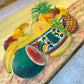 Vintage Hand Crafted Mexican Console and Mirror Set by Diseños Caaesa